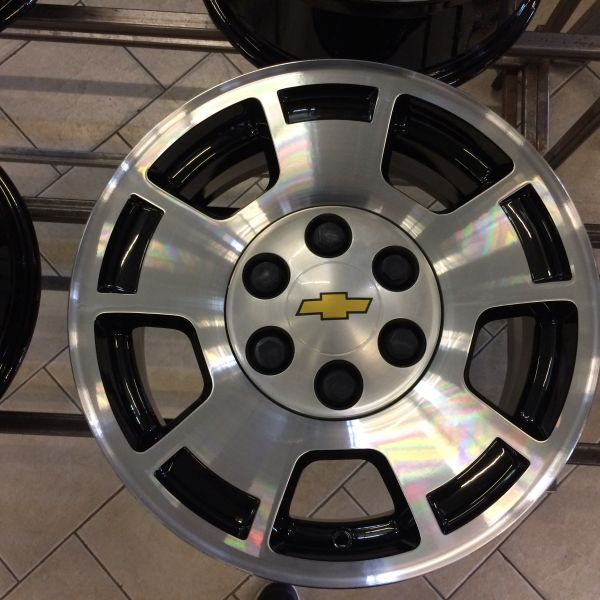 silverado custom black machine wheel