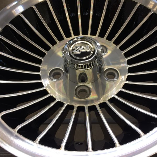 vintage black machine camaro wheel
