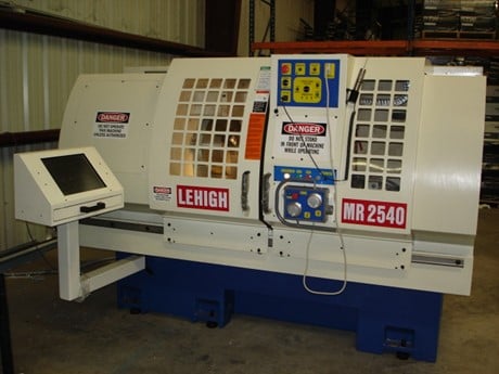 CNC machining in progress on Lehigh wheel – precision restoration at Twin City Wheel Repair